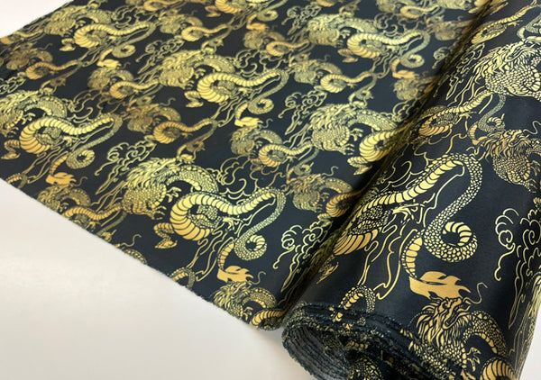 【24156-6420】龍柄サテンプリント【和柄 布 生地 手芸 ハンドクラフト 衣装 装飾 オリジナル商品 日本製】日暮里繊維街 生地屋 ...