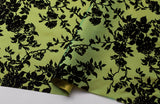 [T1050] Satin flocky flower [Dress store-in-store-brushed fabricated fabric japanese] Nippori textile town