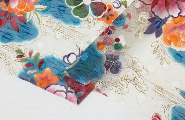 [E530060202] yuzen印刷剪切提花[日本式服裝店裝飾日本圖案]日本紡織區