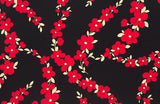 【V3203】 ファイユ椿柄【和装衣装 店舗内装飾 花 和柄 日本製】日暮里繊維街